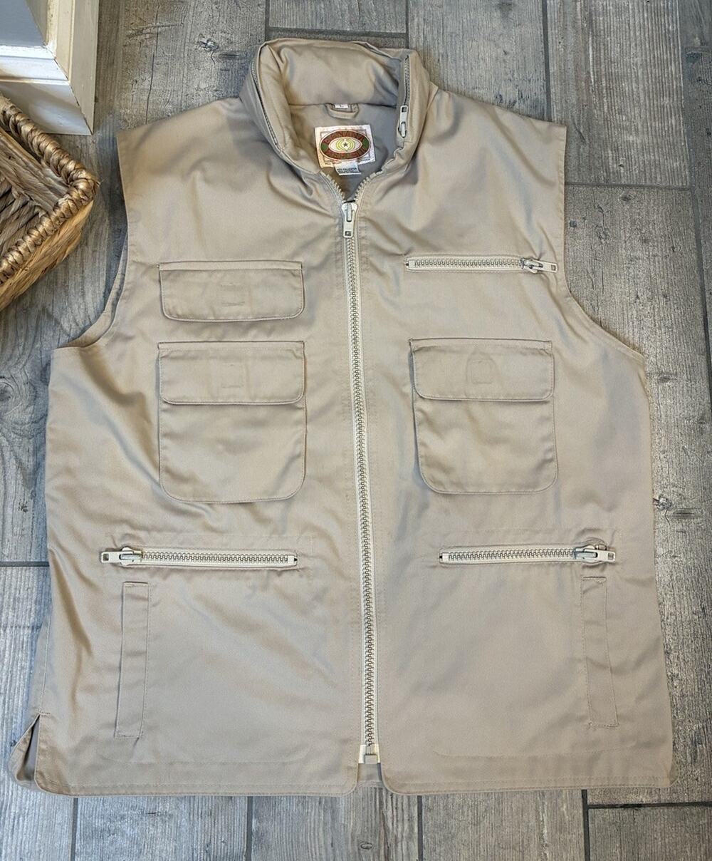 Vintage 80s Banana Republic Mill Valley Tag Bush Vest Large Hooded Safari